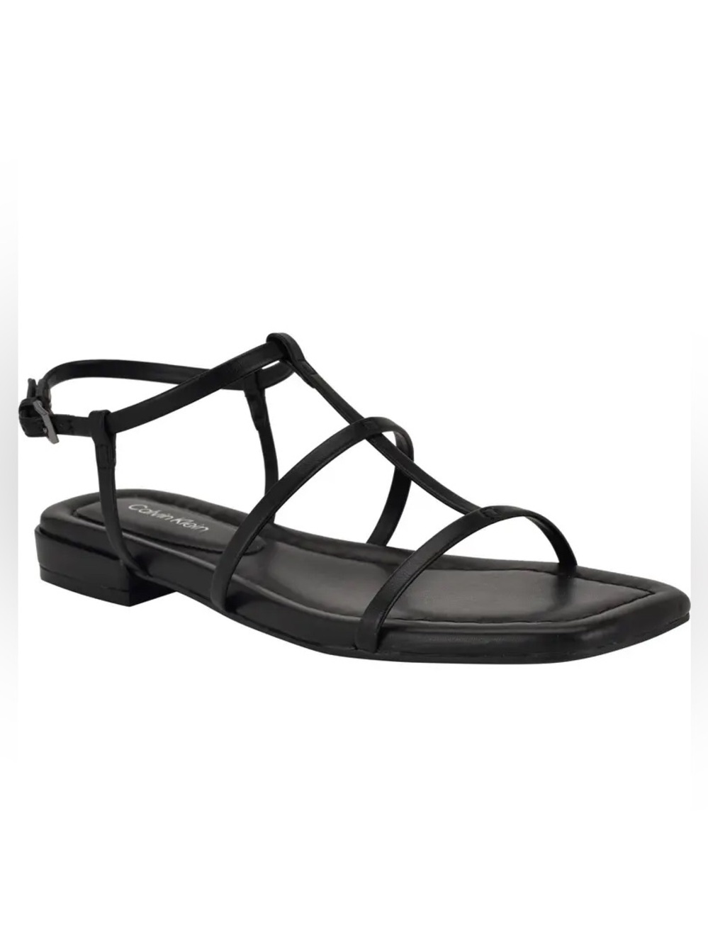 Calvin Klein Sallia Strappy Caged Flat Sandals